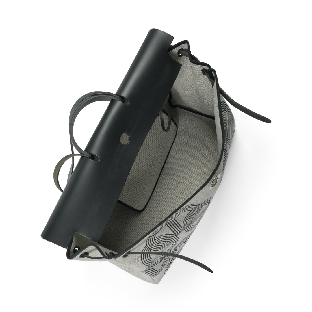 Hermès Herbag 50 Zip Cabine Écru-Noir H Plume / Vache Hunter Noir Chaine D'ancre