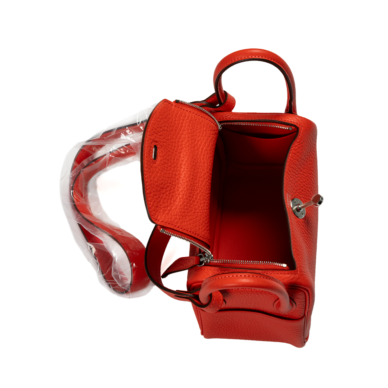 Hermès Mini Lindy 20 Taurillon Clémence Orange Field- 2024