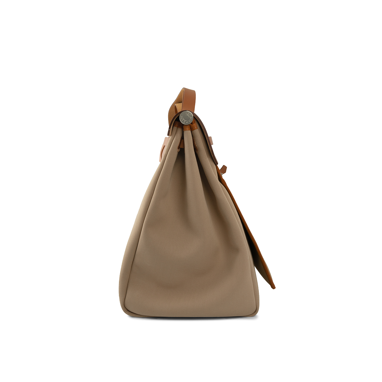 Hermès Herbag 50 Zip Cabine Toile H / Vache Hunter Gold / Beige Marfa