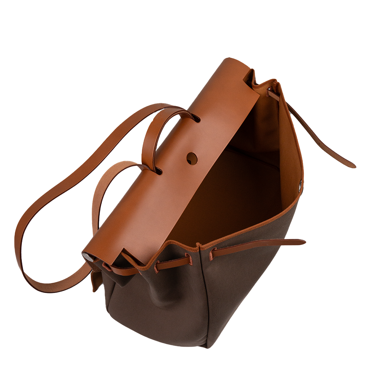 Hermès Herbag 50 Zip Cabine Toile H / Vache Hunter Gold / Étoupe Dune