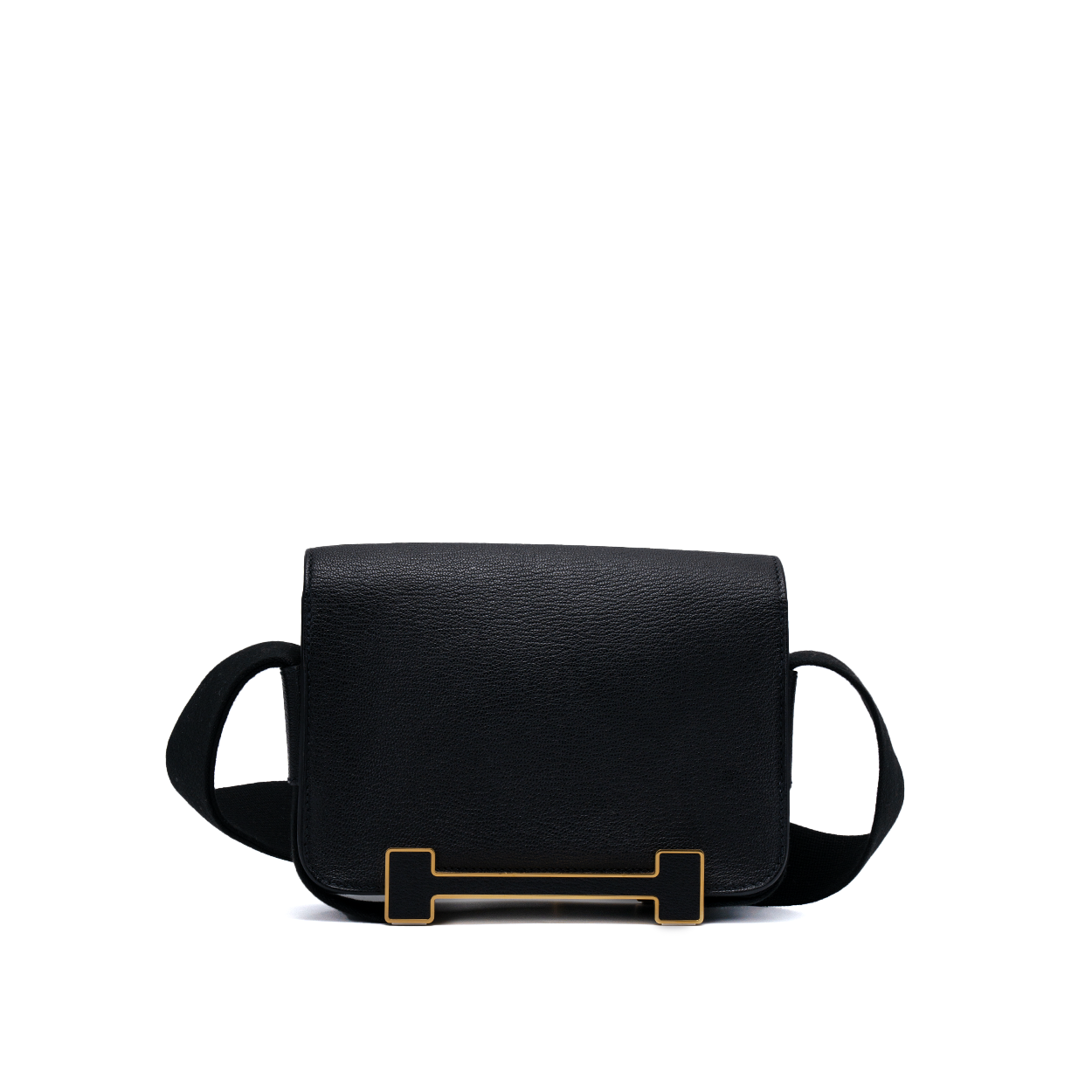 Hermès Geta Bag Chèvre Mysore / Swift Noir-2022