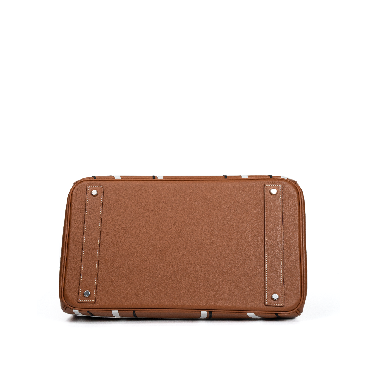 Hermès HAC 40 Carreaux Evercolor / Evergrain Gold / White /Black