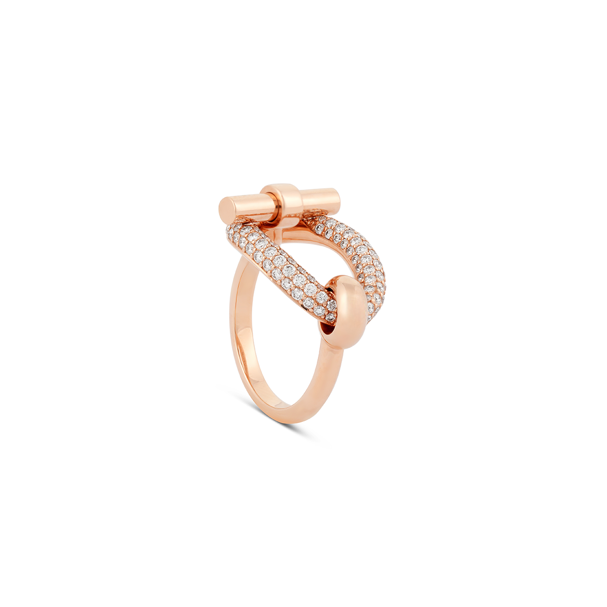 Hermés Adage Ring Rosegold and Diamond Size 53