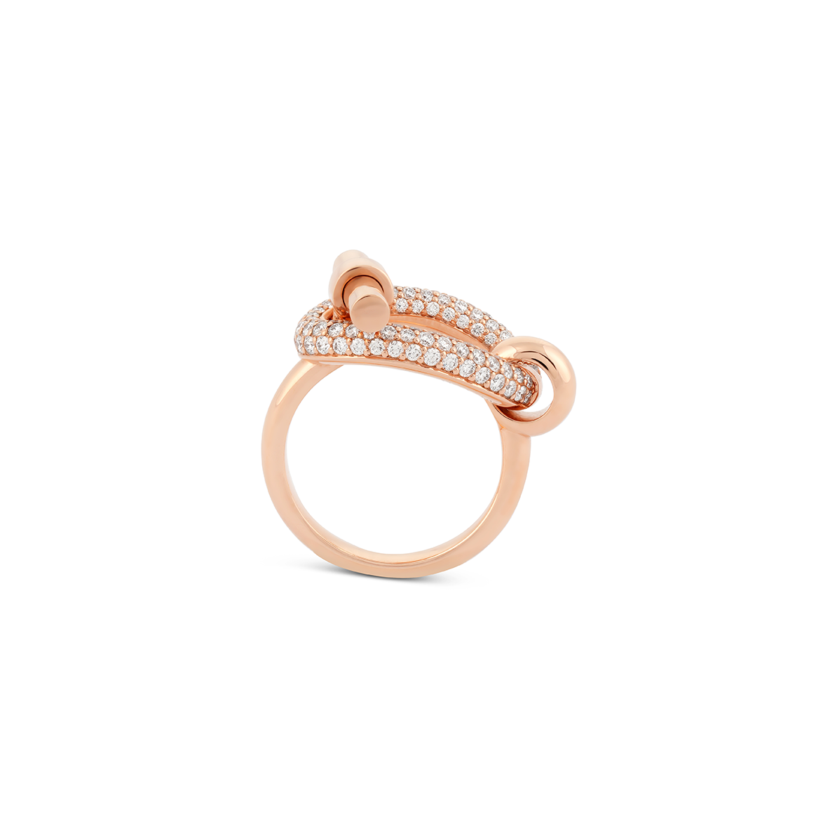 Hermés Adage Ring Rosegold and Diamond Size 53