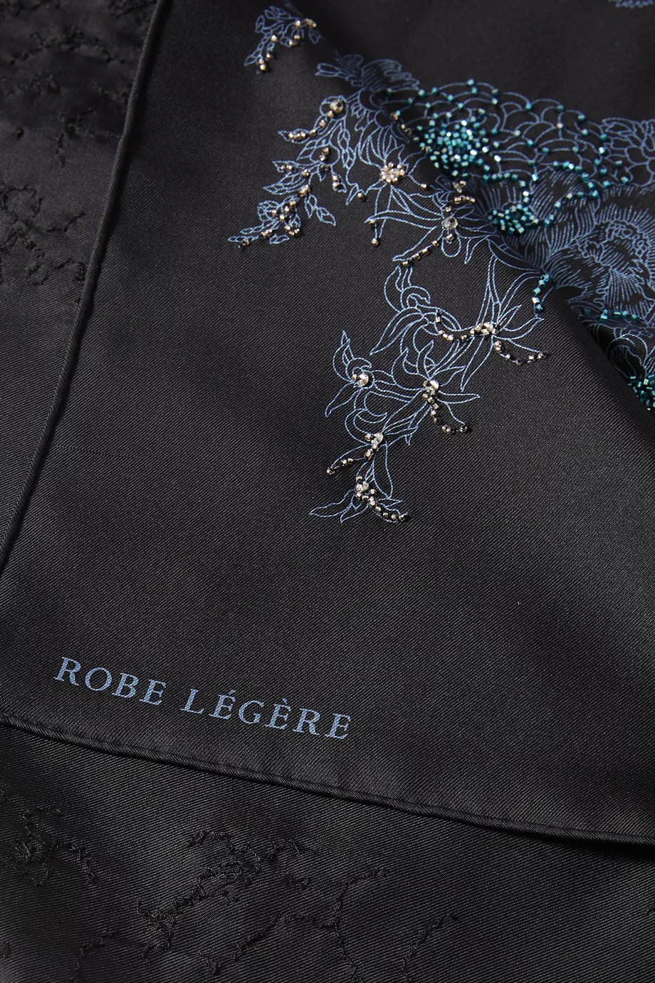 Hermès Robe Legere Embroidered Scarf 90 in Silk