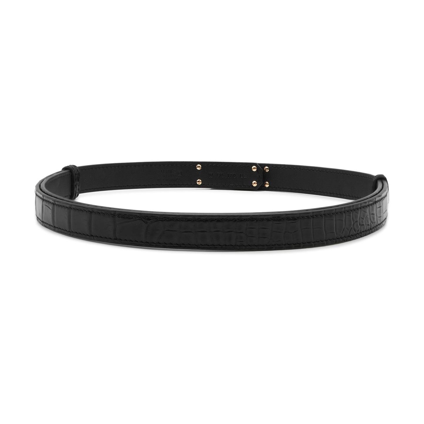 Hermès Kelly 18 Belt - Alligator Mat/Rose Gold Diamonds