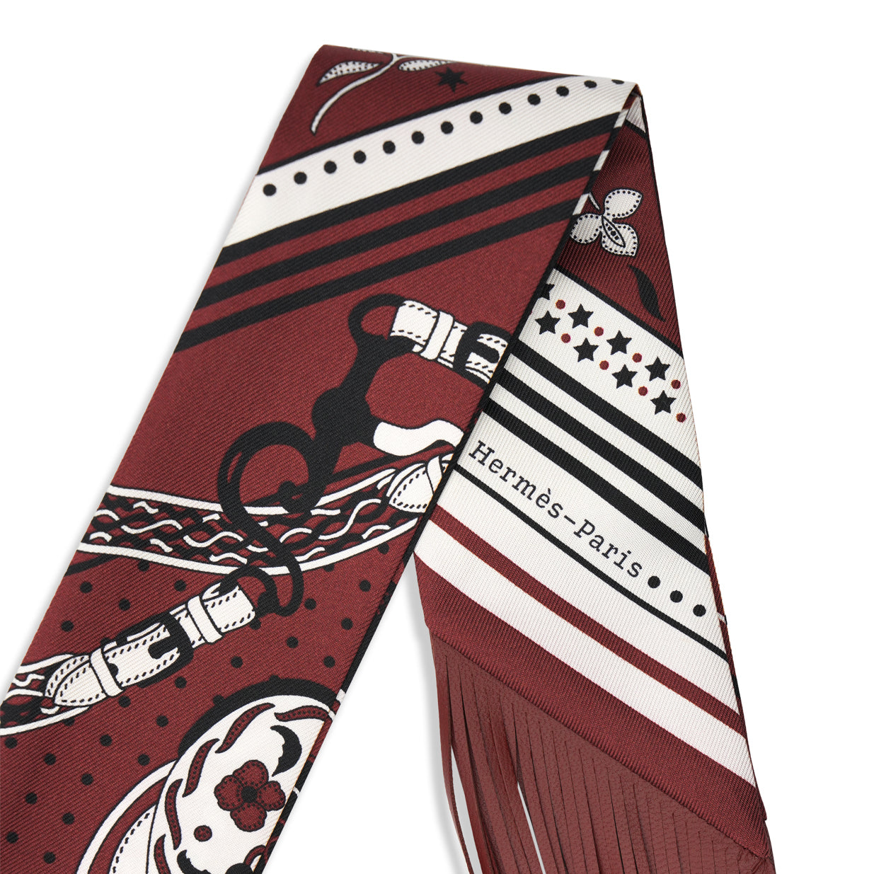 Hermès Festival Des Amazones Bandana Folk Twilly - Rouge H