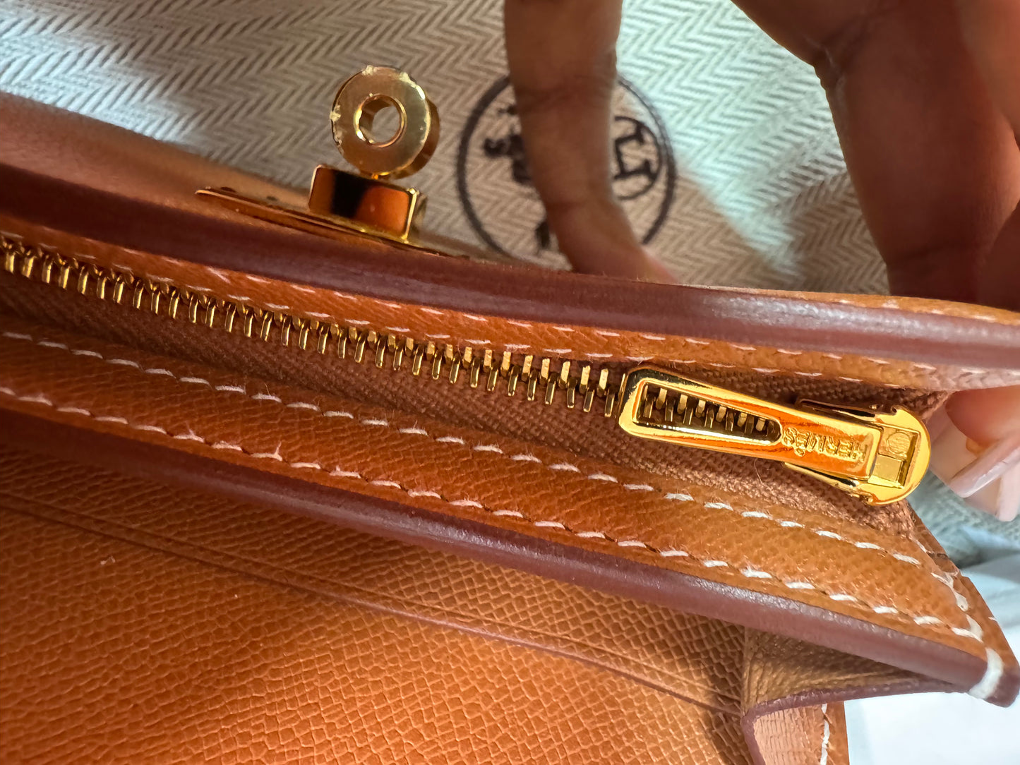 Hermès Kelly Pocket Slim Wallet Gold Epsom