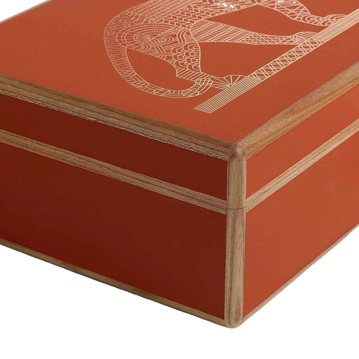 Hermès Amalthee Panthera Deco watch and jewelry box, large model