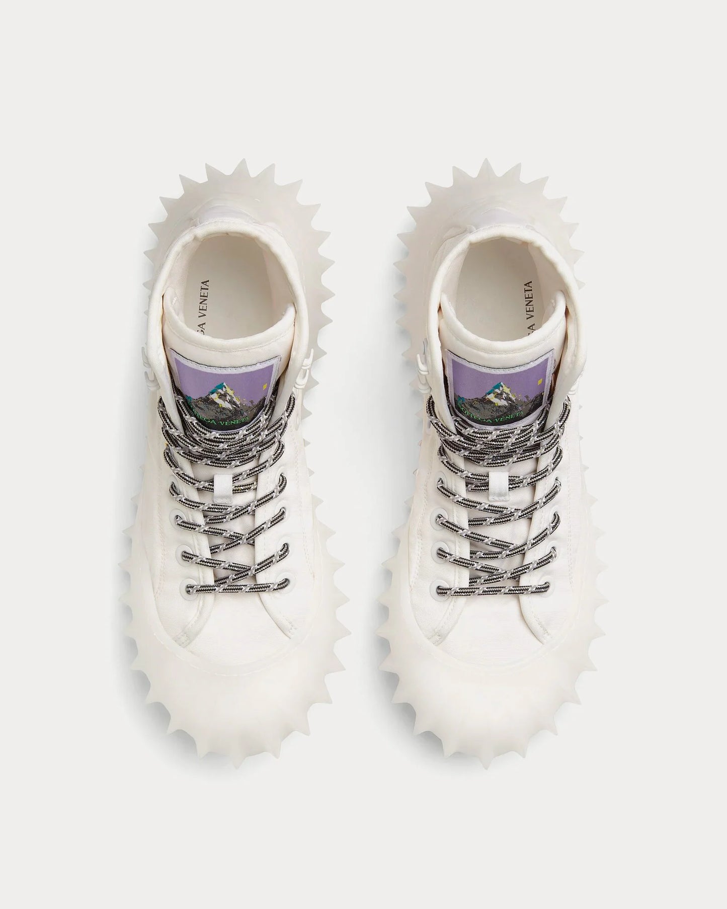 Bottega Veneta - Denver Optic White High Top Sneakers (44)