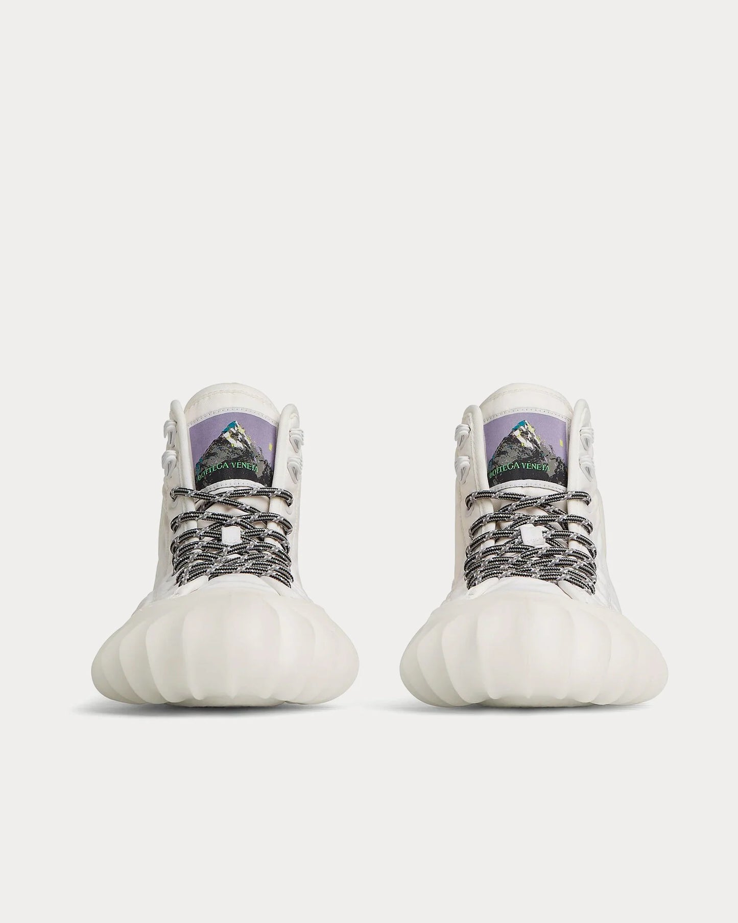 Bottega Veneta - Denver Optic White High Top Sneakers (44)
