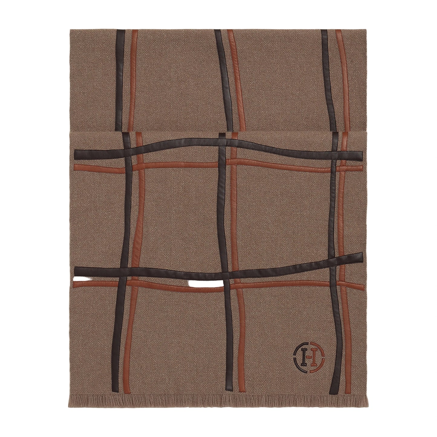 Hermès Carreaux Ondes Scarf Ébène