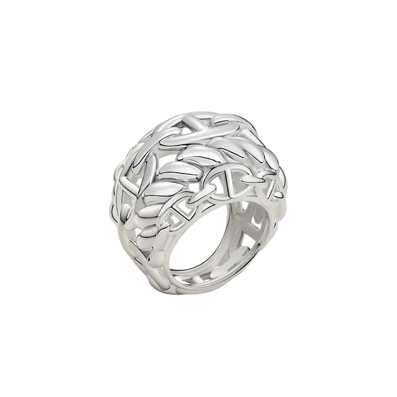 Hermès Chaîne d’Ancre Multichaines Ring (Large Model)(56)