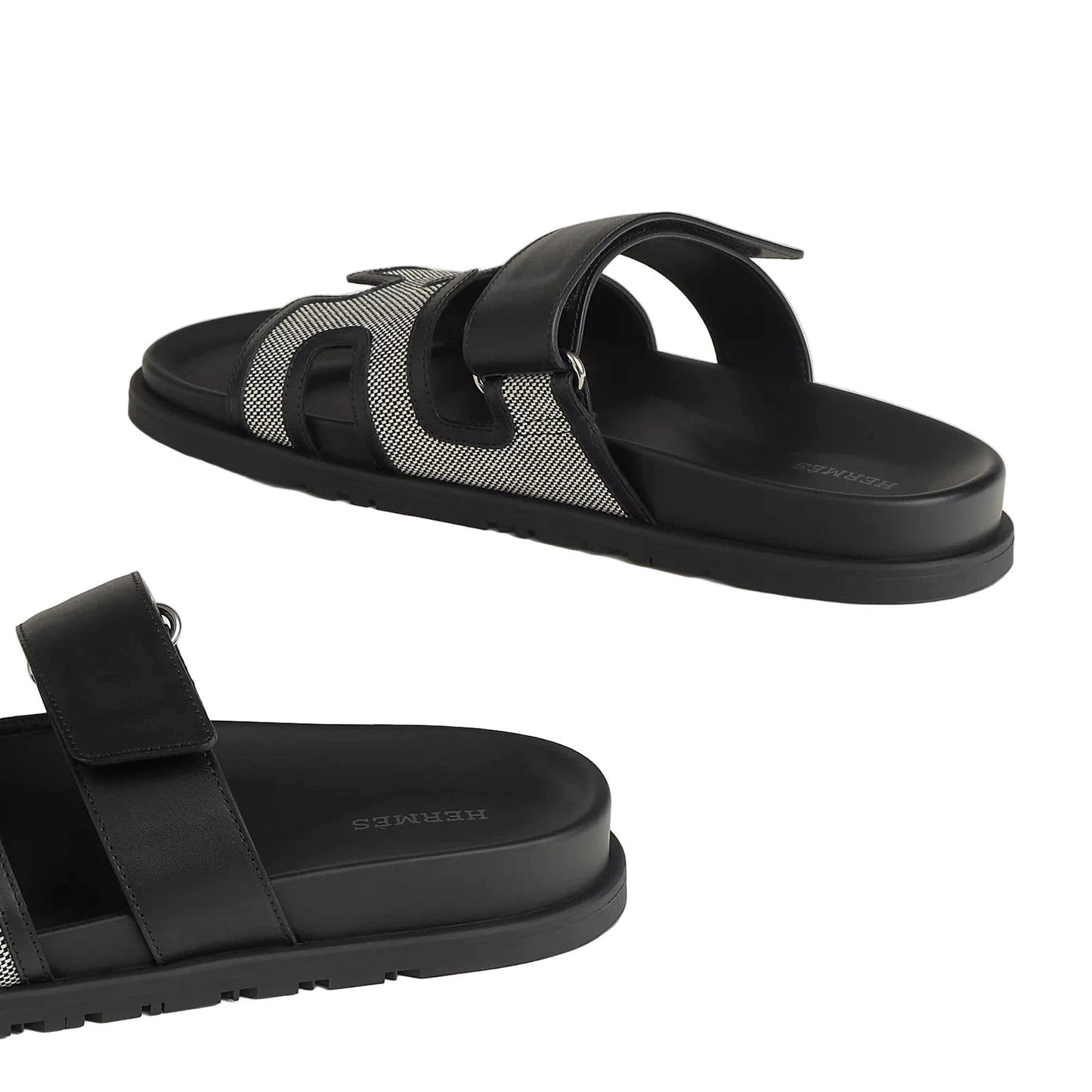 Hermès Chypre sandal Size : 45 (Prunoir / Noir)