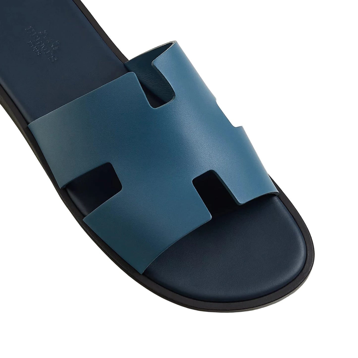 Hermès Izmir Sandal Size: 44.5 (Bleu Turquin/Marine)