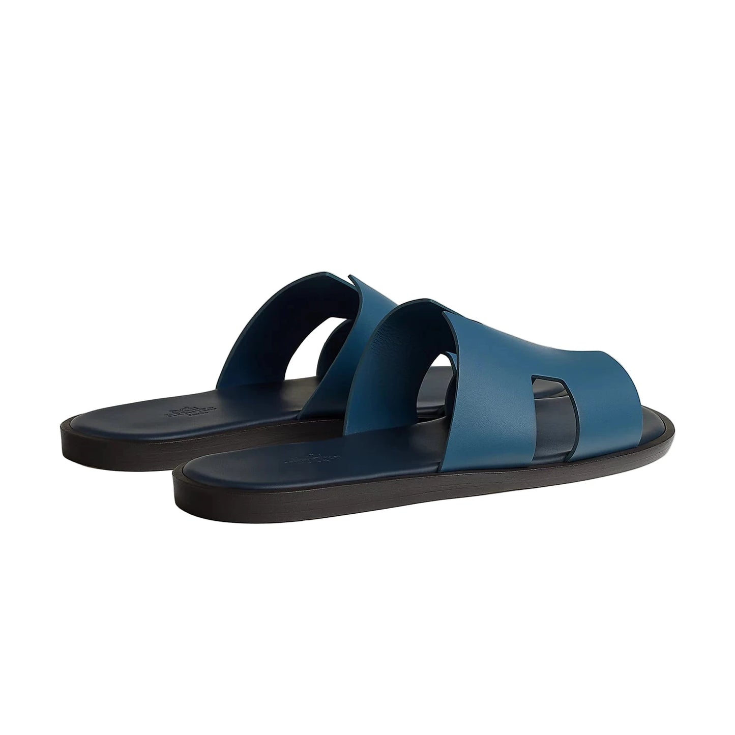 Hermès Izmir Sandal Size: 44.5 (Bleu Turquin/Marine)