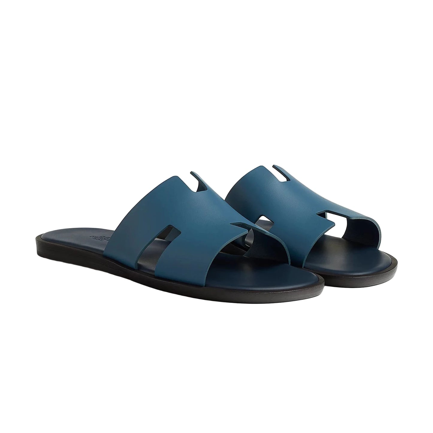 Hermès Izmir Sandal Size: 44.5 (Bleu Turquin/Marine)