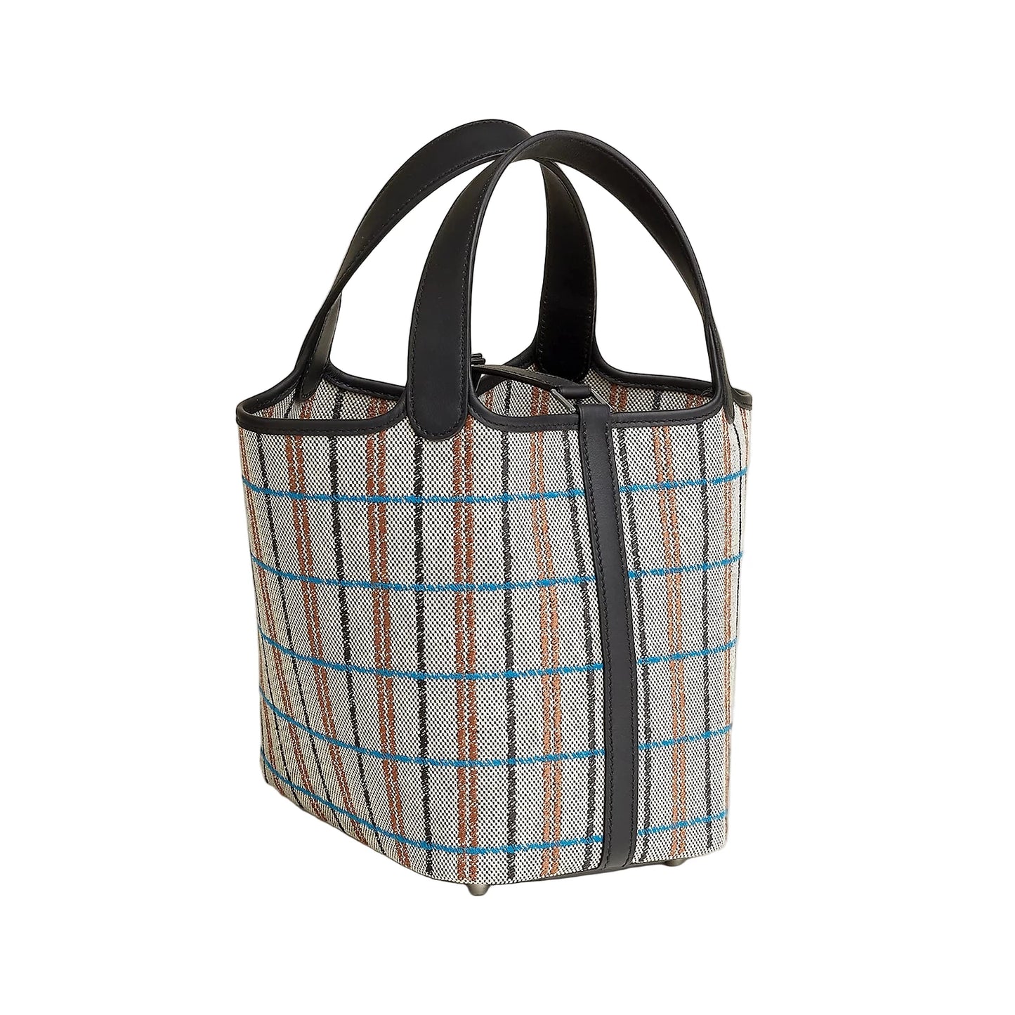 Hermès Picotin Lock 18 Bag – Écru/Noir/Fauve/Bleu Zanzibar – 2024