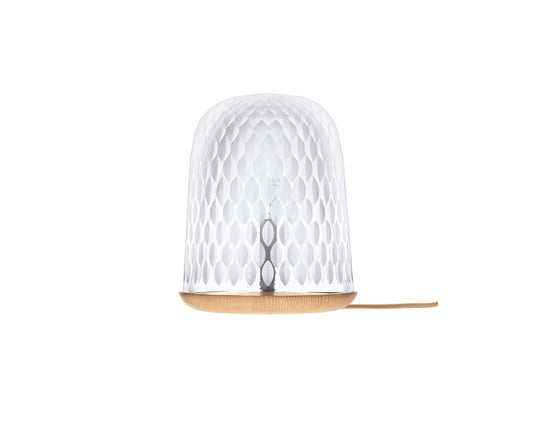 ST LOUIS - CLEAR WOOD TABLE LAMP SATIN-FINISHED (FOLIA LINE)