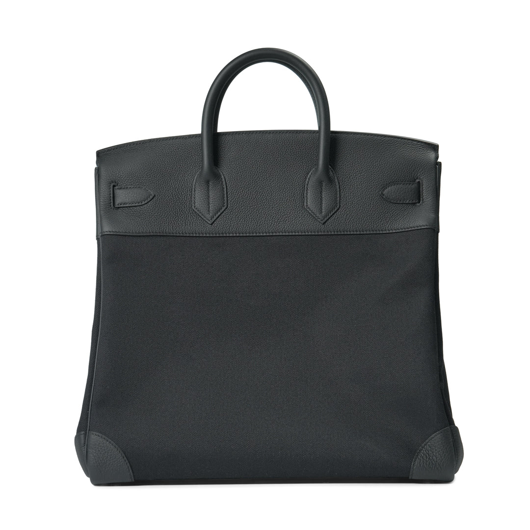 Hermès HAC 40 Toile H / Togo Noir / Noir