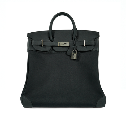 Hermès HAC 40 Toile H / Togo Noir / Noir