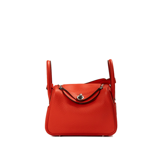 Hermès  Mini Lindy 20 Taurillon Clémence Orange Field- 2024