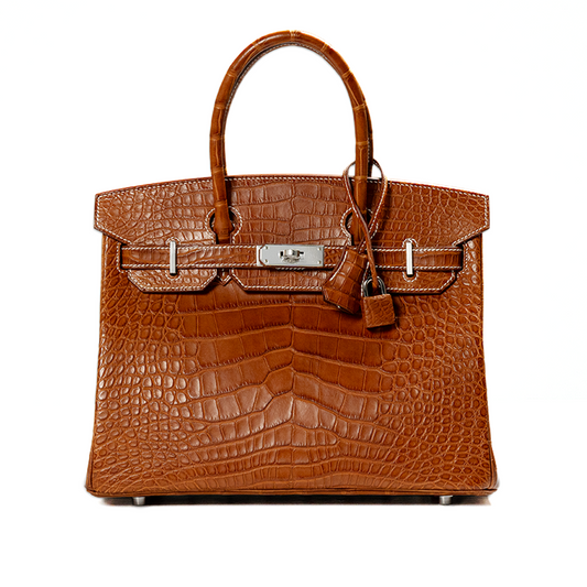 Hermès  Birkin 30 Alligator Mississippiensis Matte Gold- 2023