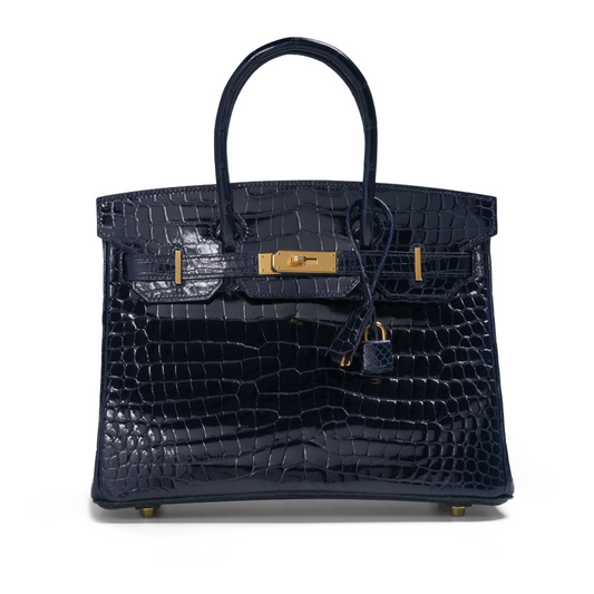 Hermès Birkin 30 Porosus Crocodile Navy Blue- 2018