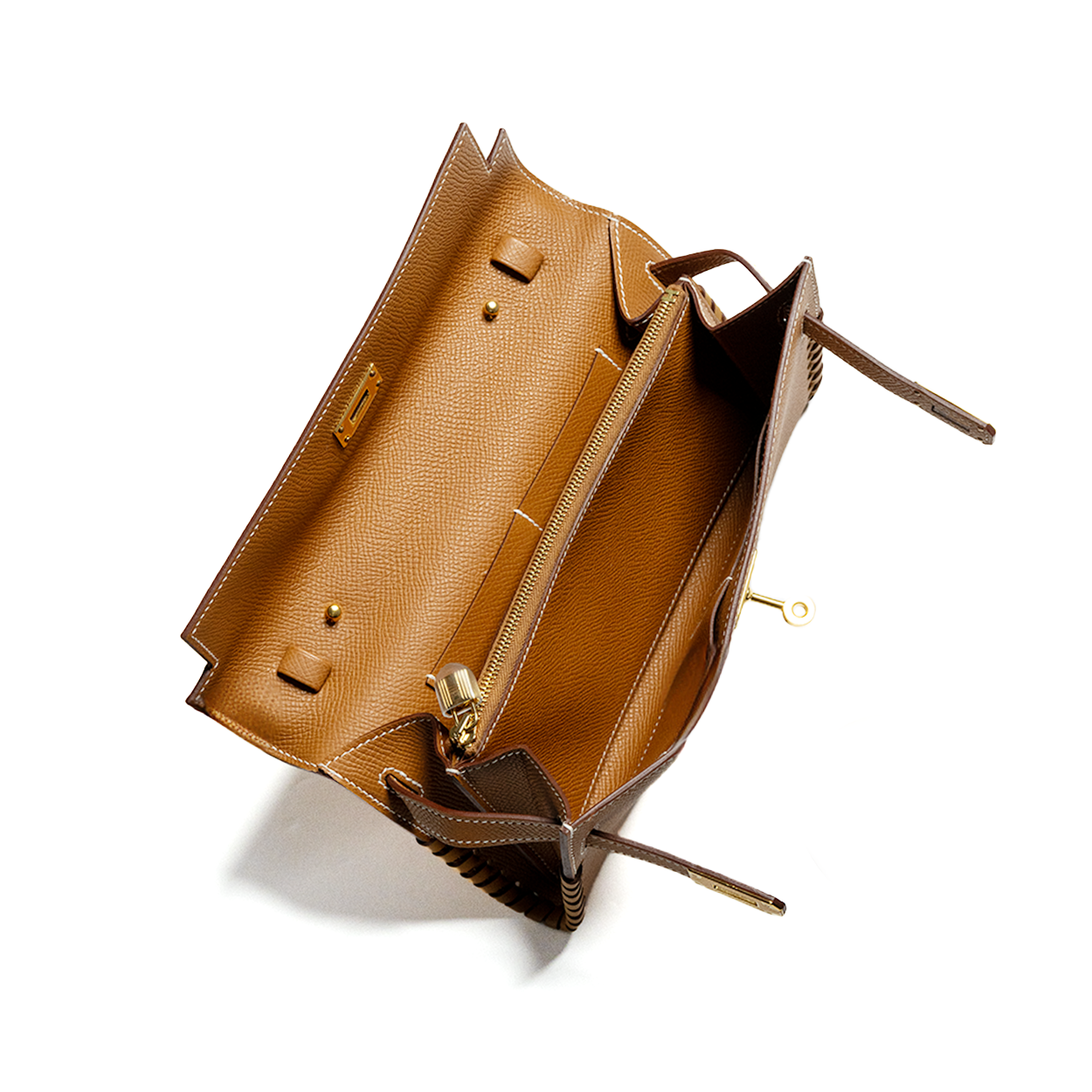 Hermès Kelly To Go Tressage Wallet Bag - Gold - 2024