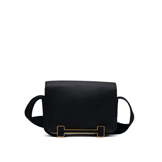 Hermès Geta Bag Chèvre Mysore / Swift Noir-2022