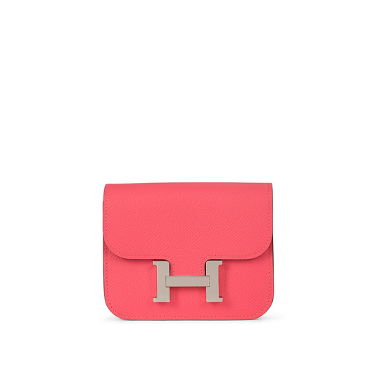 Hermès Constance Slim Wallet Epsom Rose Azalee