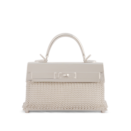 Hermès  LIMITED EDITION Mini Kelly Sterling Silver Kellymorphose Sac Bijou D’argent - 2025