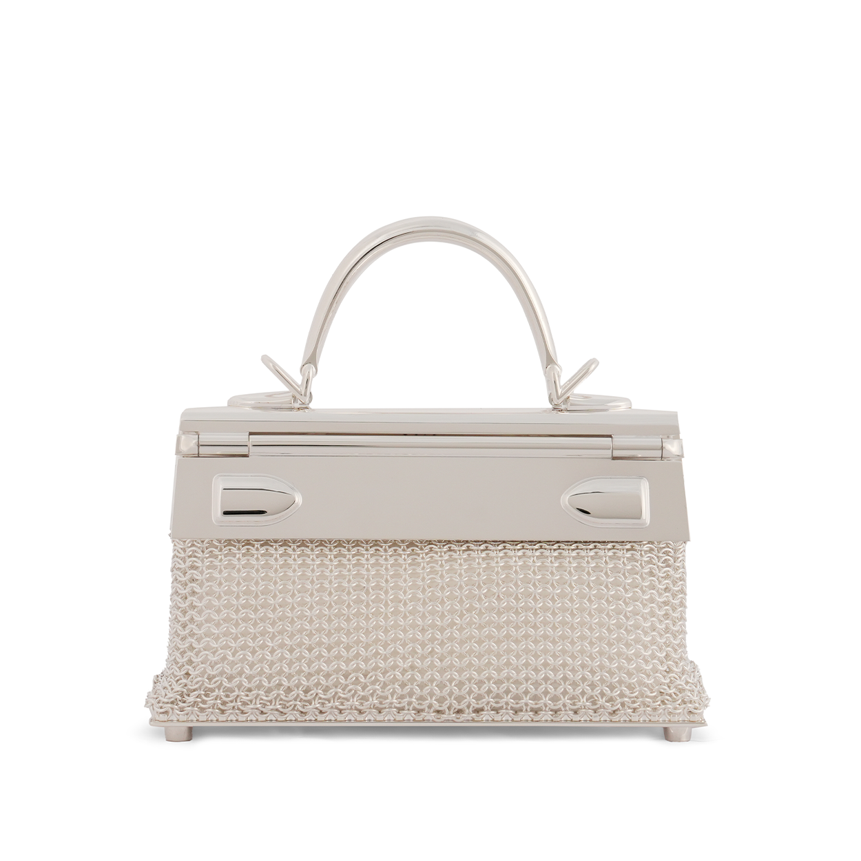 Hermès  LIMITED EDITION Mini Kelly Sterling Silver Kellymorphose Sac Bijou D’argent - 2025