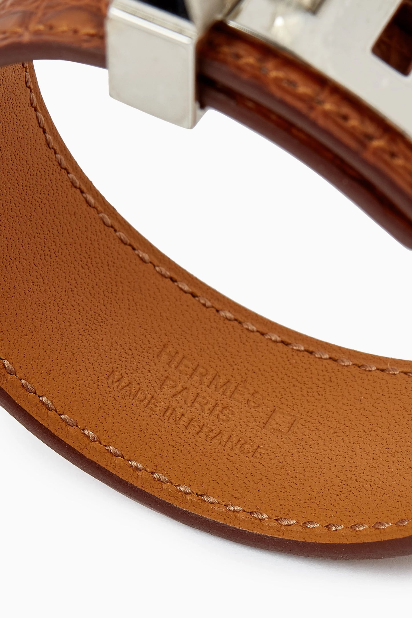 Hermès Collier de Chien 24 Bracelet - Fauve Alligator