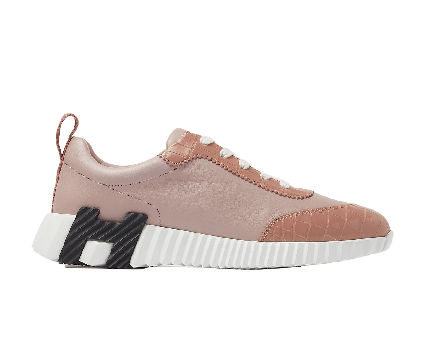 Hermès Bouncing Sneaker - Rose Porshe/Alligator (39)