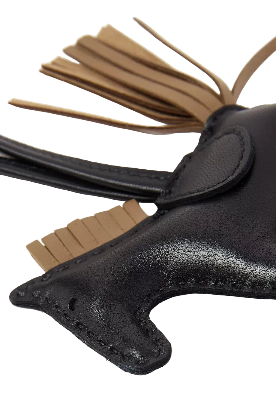 Hermès Rodeo PM Charm - Noir/Étoupe/Noir