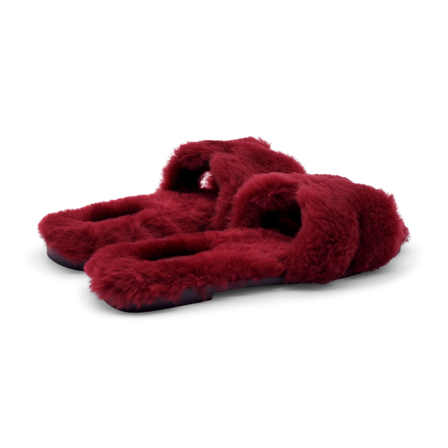 Hermès Oran Sandal - Rouge H/Shearling (39.5)