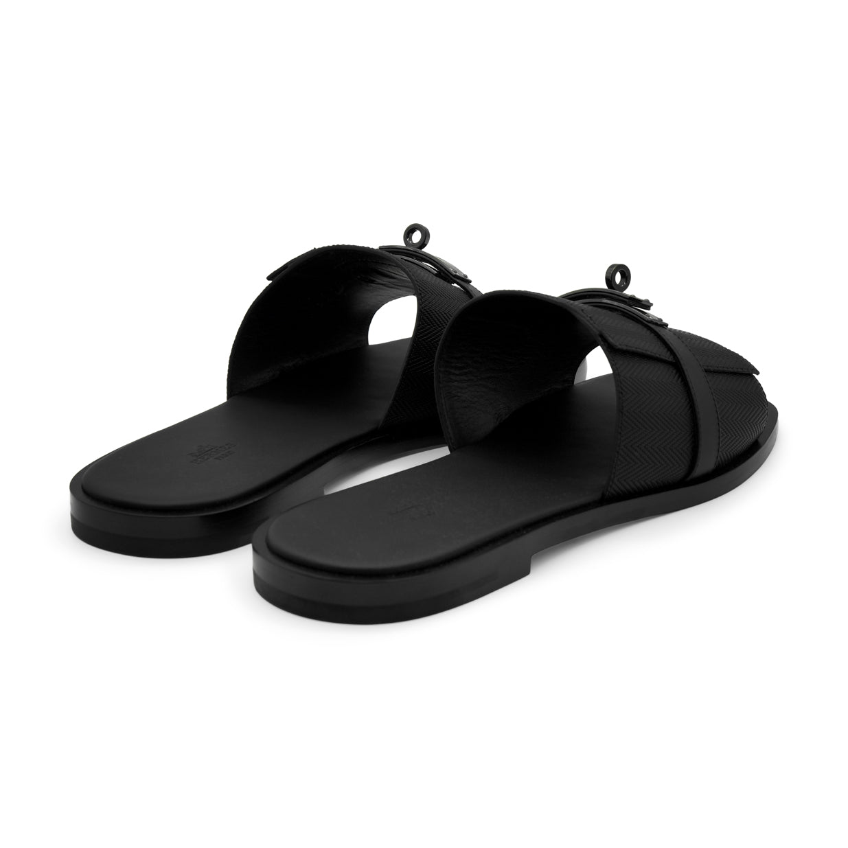 Hermès Gabriel Sandal - Noir/Canvas (45)