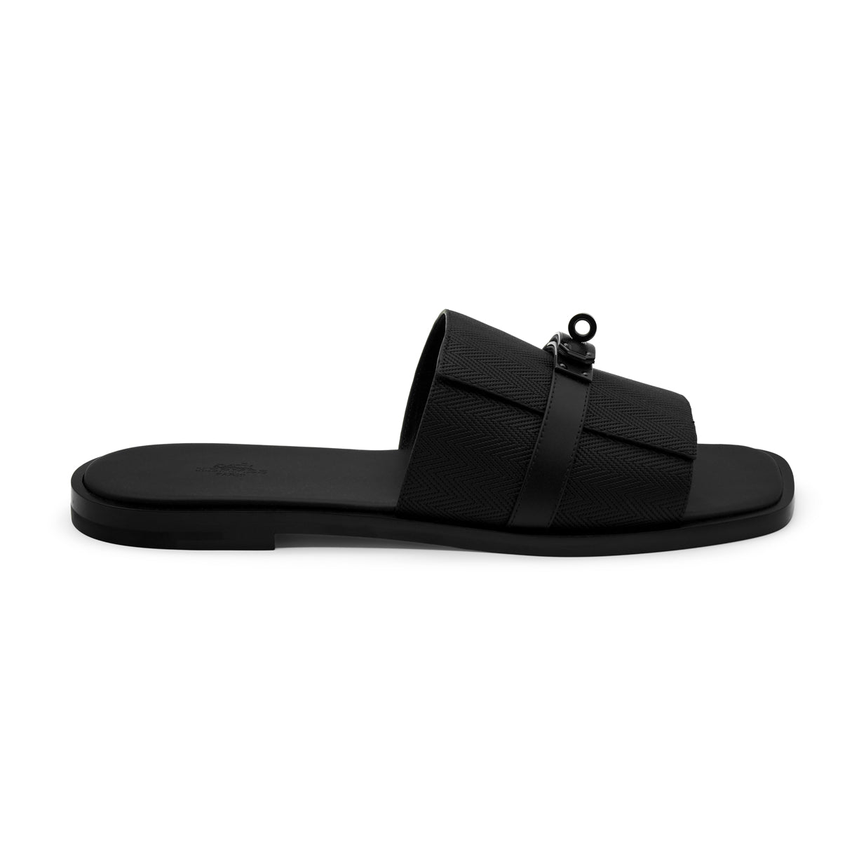 Hermès Gabriel Sandal - Noir/Canvas (45)