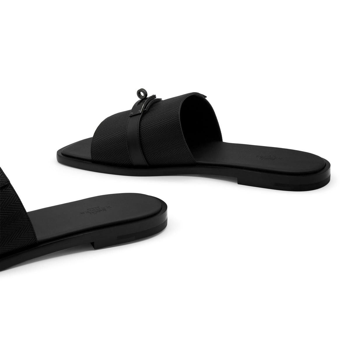 Hermès Gabriel Sandal - Noir/Canvas (45)