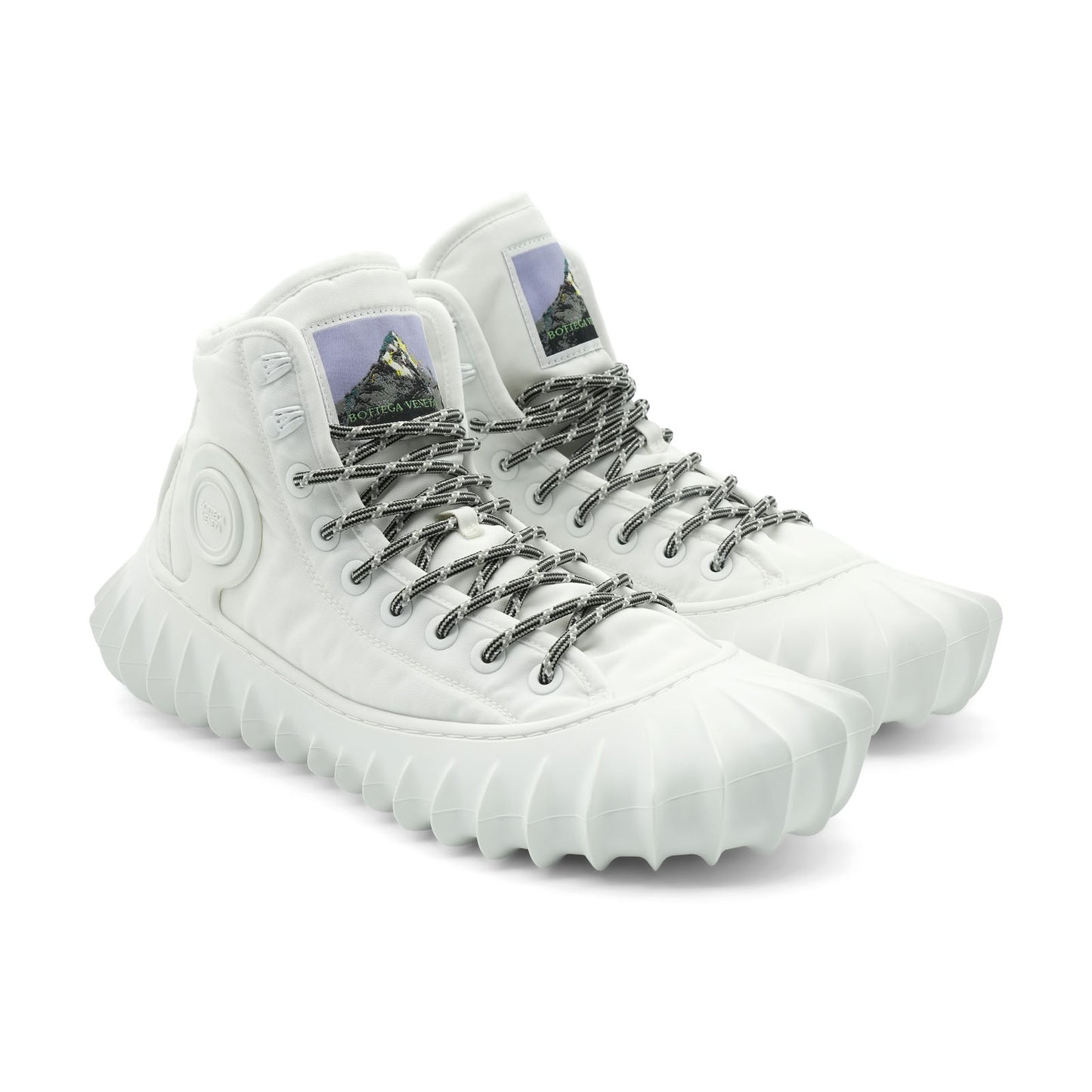 Bottega Veneta Denver Optic White High Top Sneakers (44)
