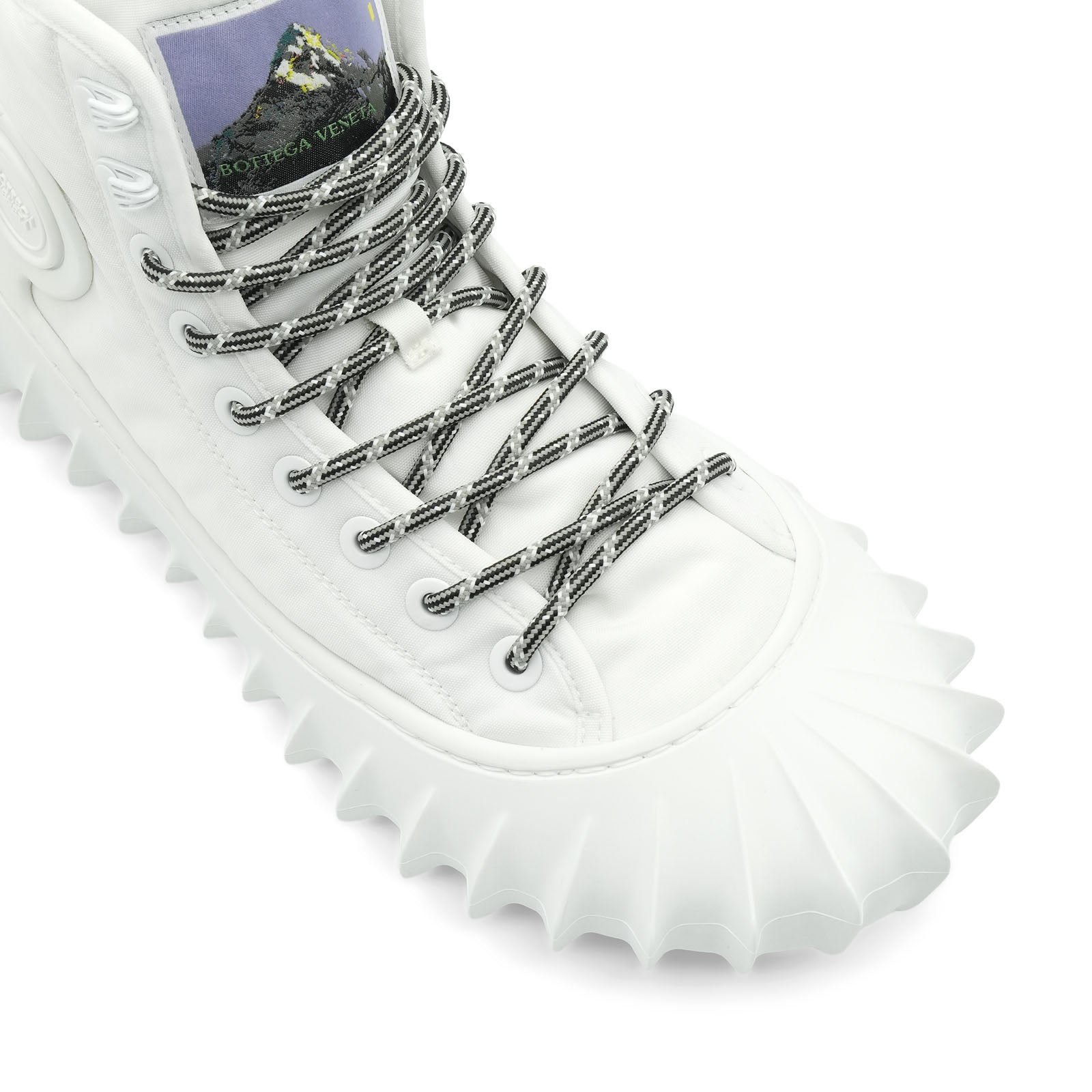 Bottega Veneta Denver Optic White High Top Sneakers (44)