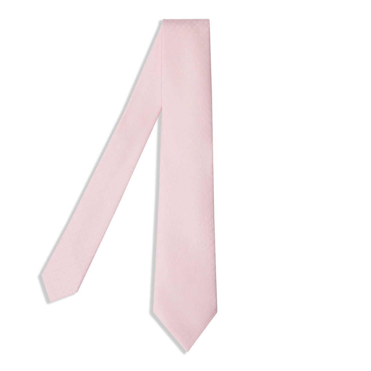Hermès Faconnée H Tie - Baby Powder Silk Twill Jacquard Tie