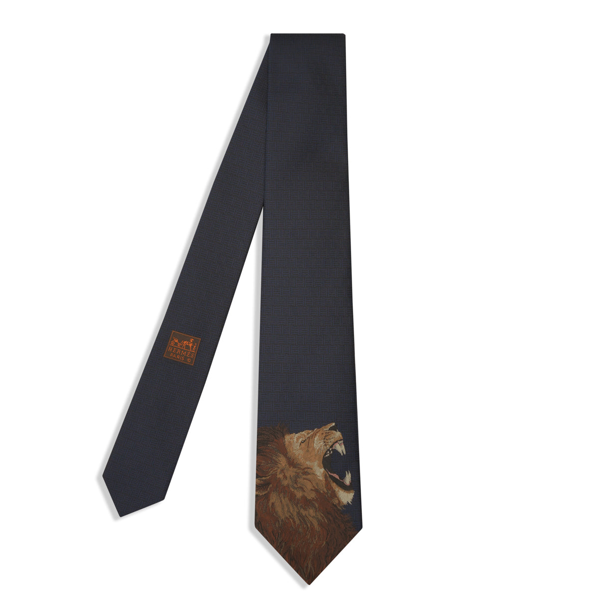 Hermès Roaaaaar! Tie – Marine/Marron