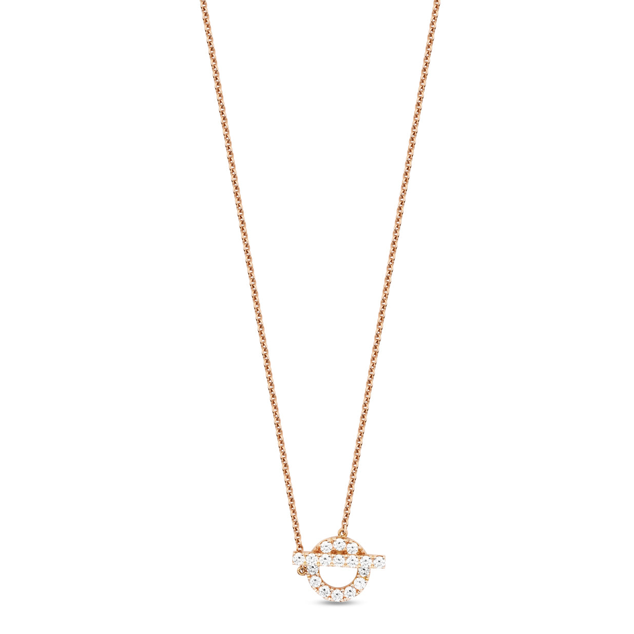 Hermès Finesse Pendant Necklace - Rose Gold