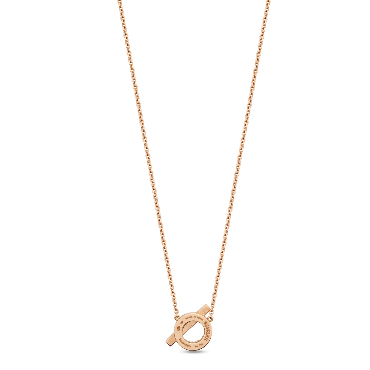 Hermès Finesse Pendant Necklace - Rose Gold