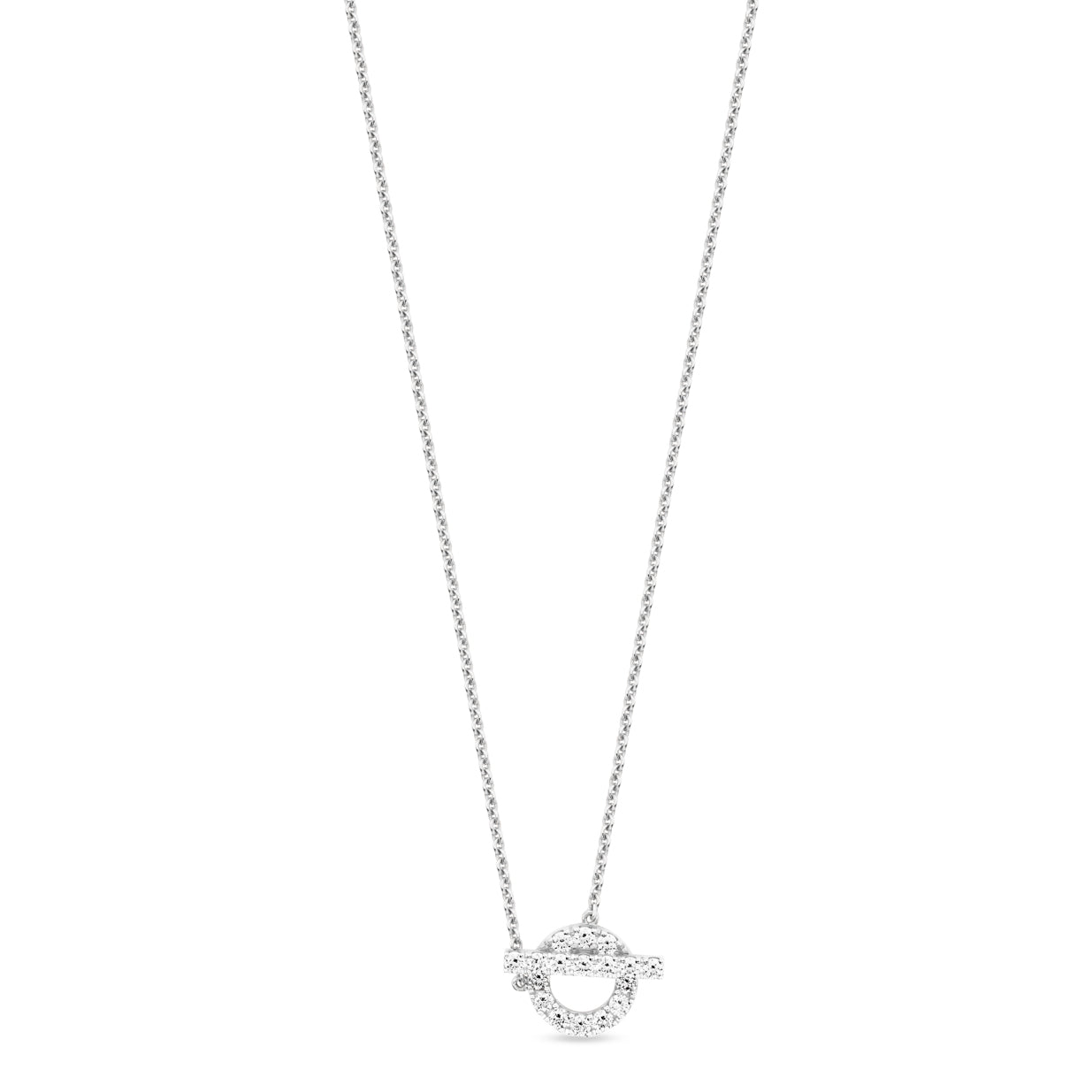 Hermès Finesse Pendant Necklace - White Gold
