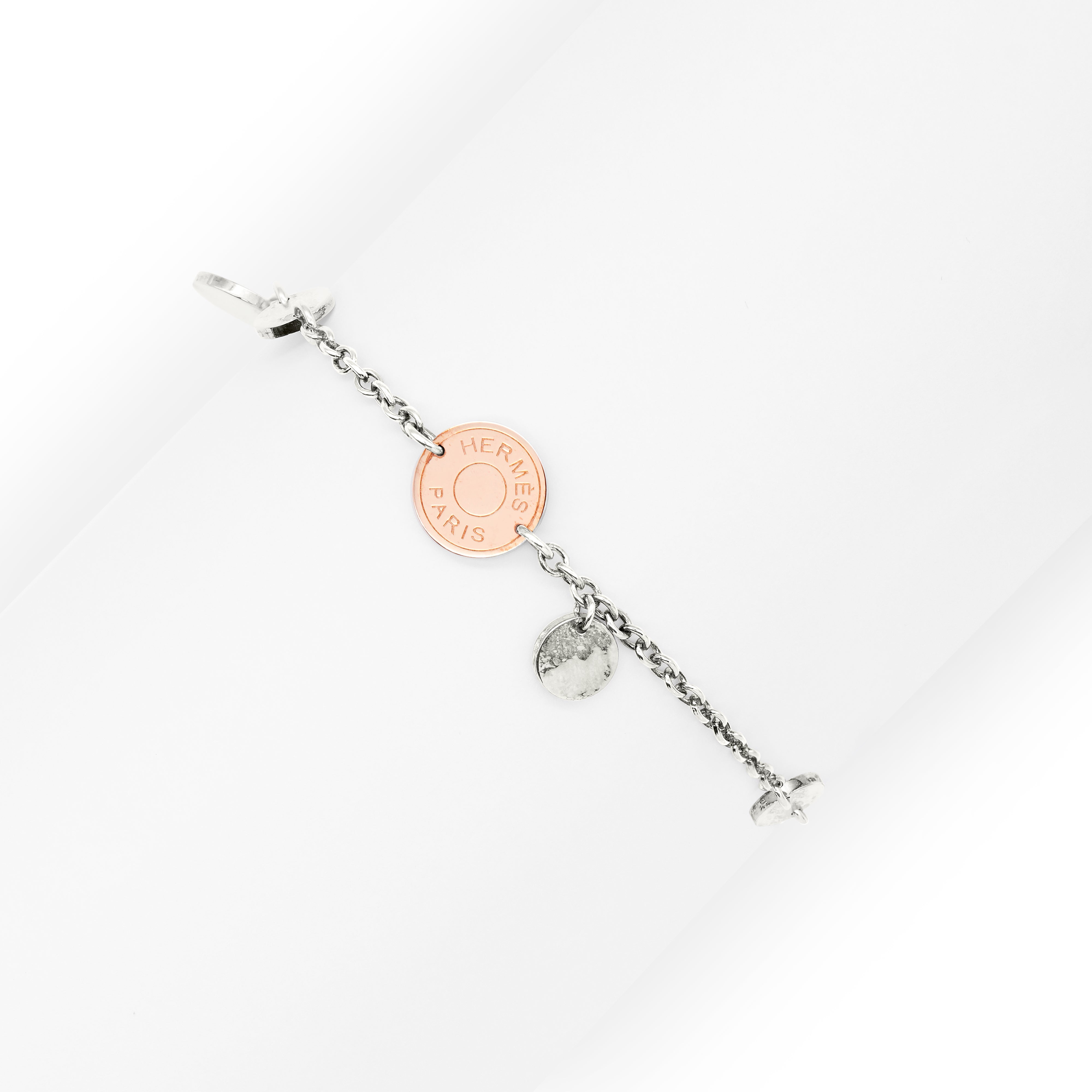 Hermès Ex-Libris Bracelet - Silver/Rose Gold