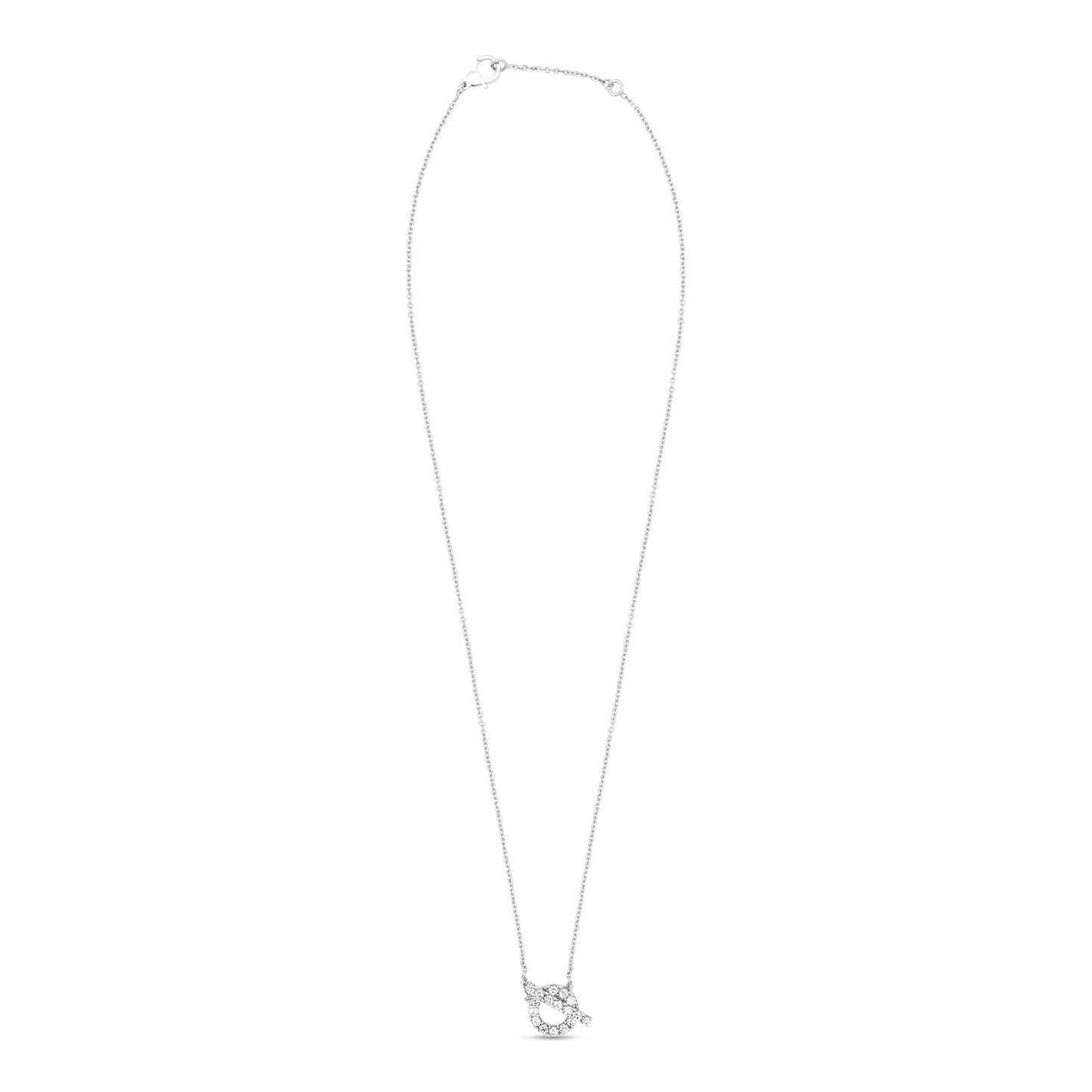 Hermès Finesse Pendant Necklace - White Gold