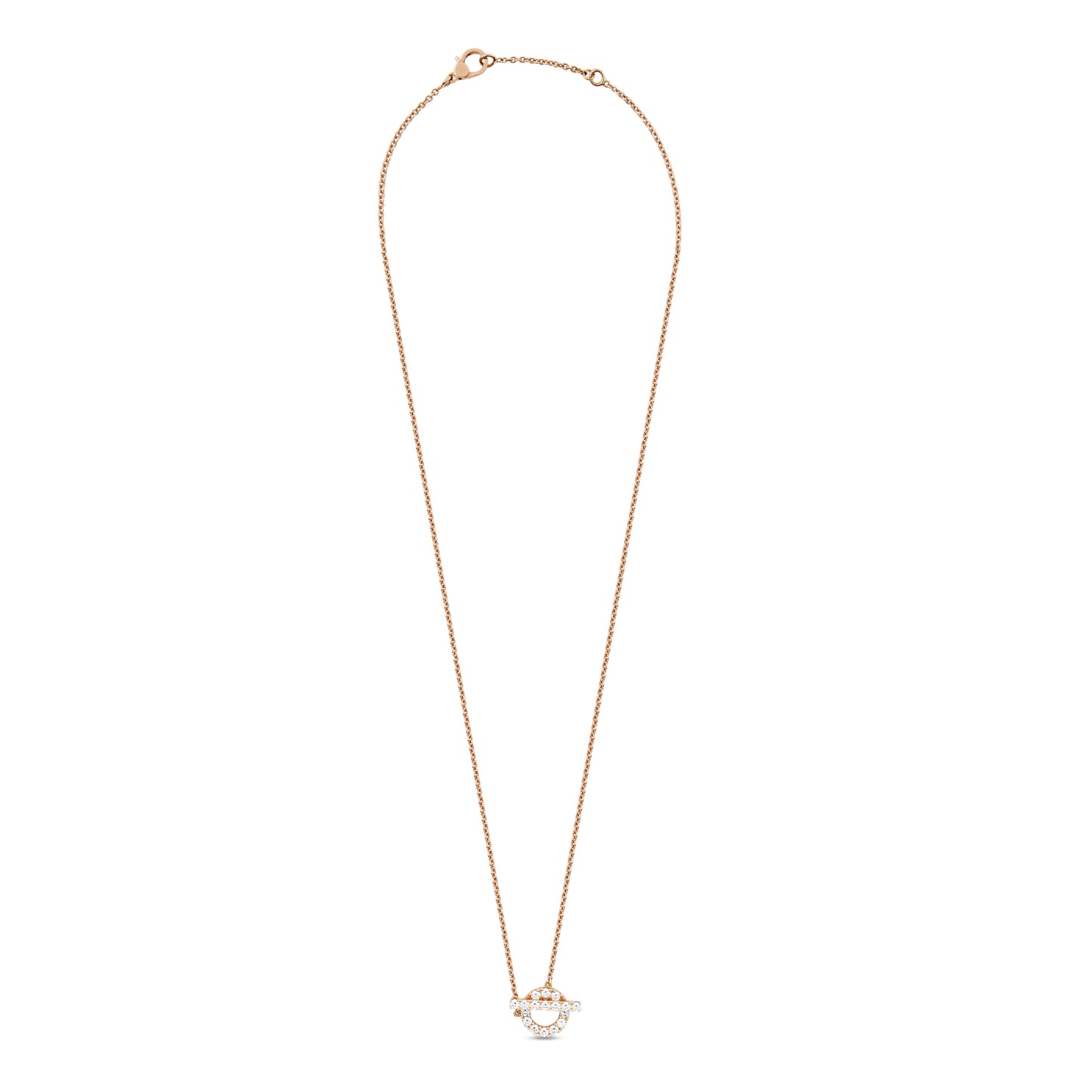 Hermès Finesse Pendant Necklace - Rose Gold